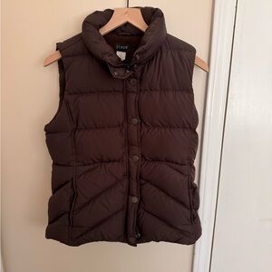 J. Crew Women's Dark Brown Quilted Vest